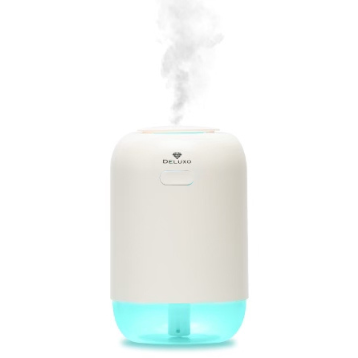 Deluxo Flex Aroma diffuser voor aromatherapie, Luchtbevochtiger, Luxe oplaadbare vernevelaar met LED-licht, 260 ml, Wit